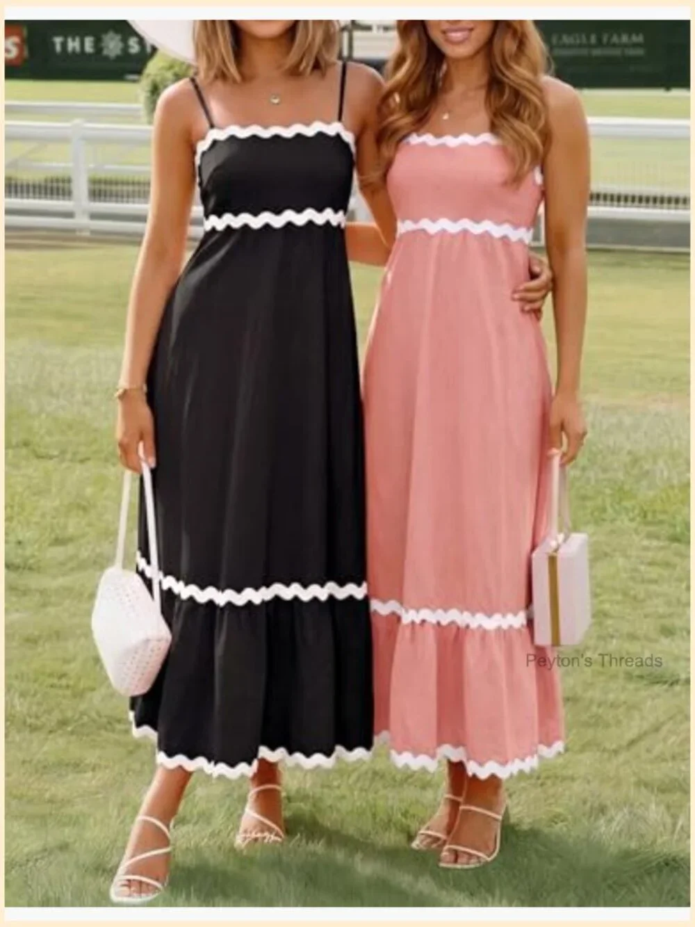 Smocked Backless Midi Sundress with Adjustable Spaghetti Straps